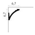 Cornișă Scafa de Tavan cu LED MD380 Modernă 6.7x6.7 cm