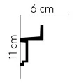 Profil Cornisa Scafa LED Tavan MDB115 11x6 cm