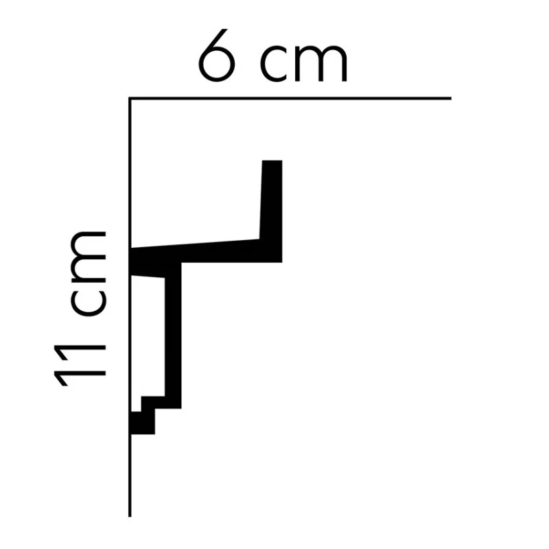 Profil Cornisa Scafa LED Tavan MDB115 11x6 cm