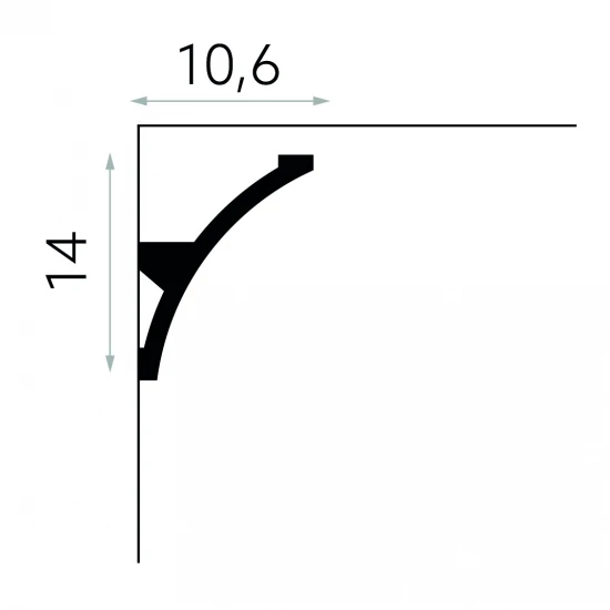 Scafa Cornisa de Tavan LED MDB101 14x10.6 cm