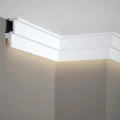 Sistem iluminare indirecta LED QL024 + MD010 polimer rigid 4.5 x 8.5 x 200 cm alb mat vopsibil