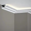Sistem iluminare indirecta LED QL024 + MD010 polimer rigid 4.5 x 8.5 x 200 cm alb mat vopsibil
