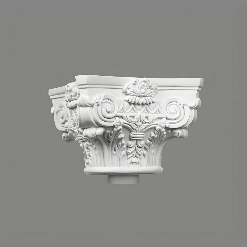 Capitel decorativ coloana Ø 18 cm C1001-2W 33 x 33 x 24,5 cm