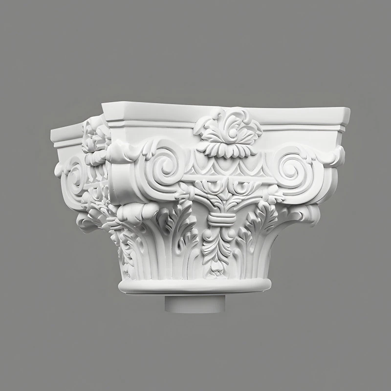 Capitel decorativ coloana Ø 20 cm C1002-2W 37,5 x 37,5 x 25,7 cm