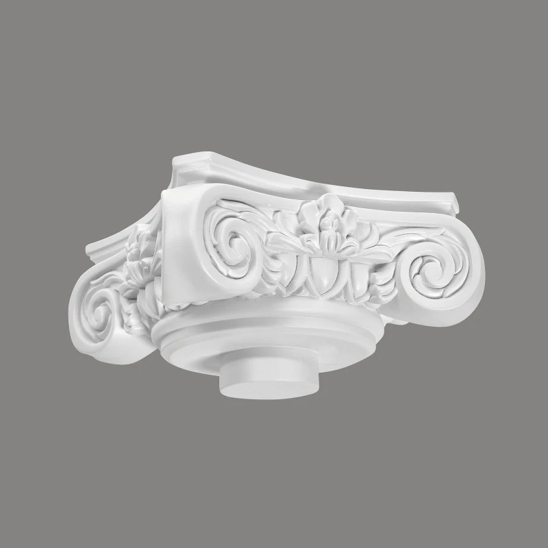 Capitel decorativ coloana Ø 20 cm C1002-1W 36 x 36 x 12,5 cm