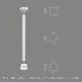 Capitel decorativ coloana Ø 18 cm C1001-2W 33 x 33 x 24,5 cm