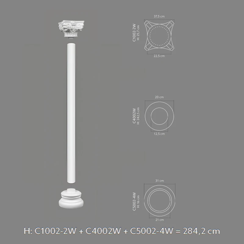 Baza coloana decorativa C5002-4W Ø 31 x 16 cm