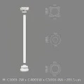 Capitel decorativ coloana Ø 18 cm C1001-2W 33 x 33 x 24,5 cm