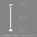 Baza coloana decorativa C5000-4W Ø 24 cm x 13 cm