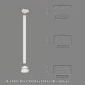 Capitel decorativ semicoloana C1002-1H 36 x 18 x 12,5 cm