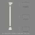 Capitel decorativ semicoloana C1002-2H 37,5 x 18,7 x 25,7 cm
