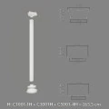 Capitel decorativ semicoloana C1001-1H 30 x 15 x 11,5 cm