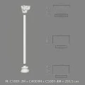Capitel decorativ semicoloana C1001-2H 33 x 16,5 x 24,5 cm