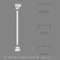 Capitel decorativ semicoloana C1002-2H 37,5 x 18,7 x 25,7 cm