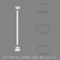 Capitel decorativ semicoloana C1001-1H 30 x 15 x 11,5 cm
