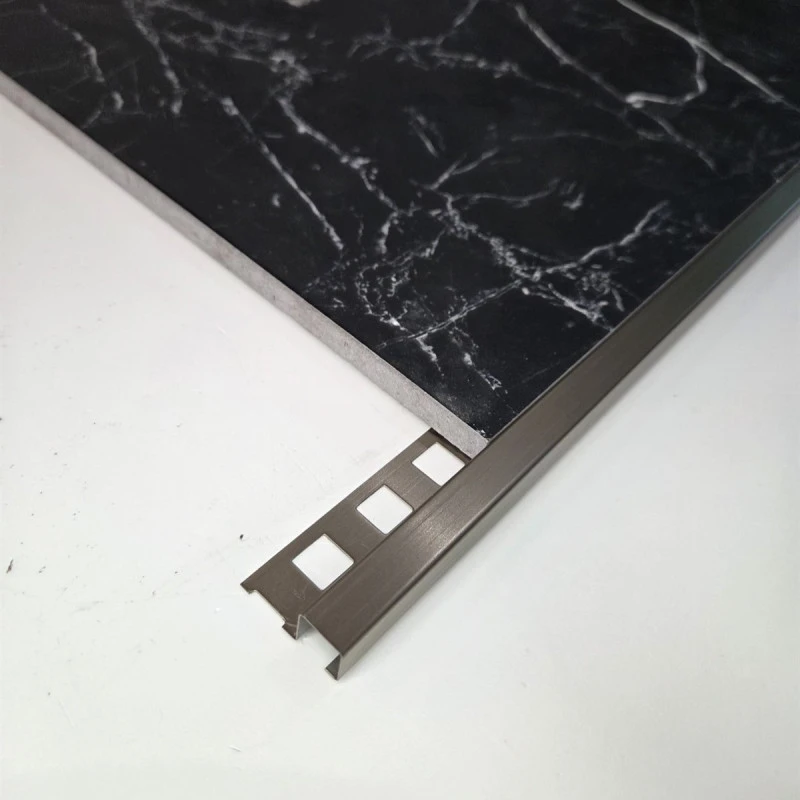 Profil colt exterior 12 x 12 mm inox patrat gresie faianta auriu antic