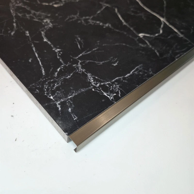Profil colt exterior 12 x 12 mm inox patrat gresie faianta auriu antic