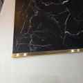 Profil terminație gresie faianță pătrat inox auriu periat 12 x 12 lungime 2700 mm