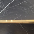 Profil terminație gresie faianță pătrat inox auriu periat 12 x 12 lungime 2700 mm