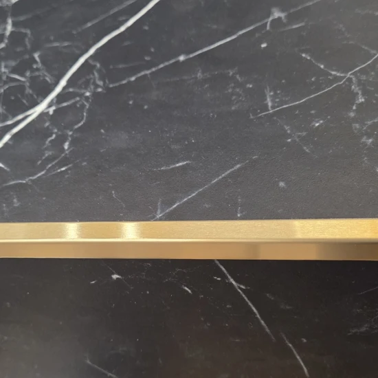 Profil terminație gresie faianță pătrat inox auriu periat 12 x 12 lungime 2700 mm