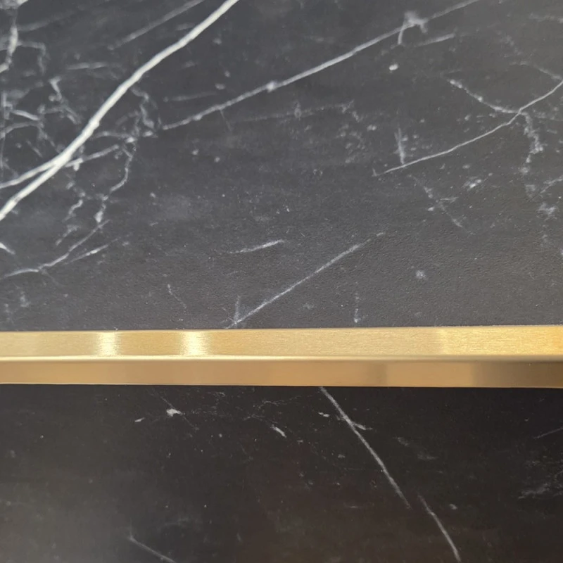 Profil terminație gresie faianță pătrat inox auriu periat 12 x 12 lungime 2700 mm