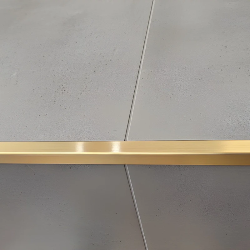 Profil terminație gresie faianță pătrat inox auriu periat 12 x 12 lungime 2700 mm