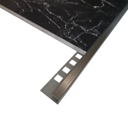 Terminație pătrată gresie faianță 12 x 12 x 2700 mm din inox auriu antic