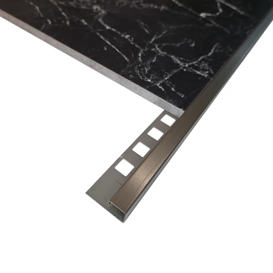 Terminație pătrată gresie faianță 12 x 12 x 2700 mm din inox auriu antic