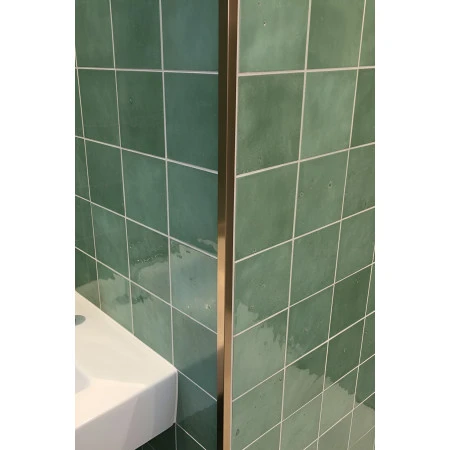 Profil terminatie patrat pentru gresie si faianta inox cupru lucios 12 x 12 x 2700 mm