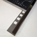 Profil terminatie patrat pentru gresie si faianta inox cupru lucios 12 x 12 x 2700 mm