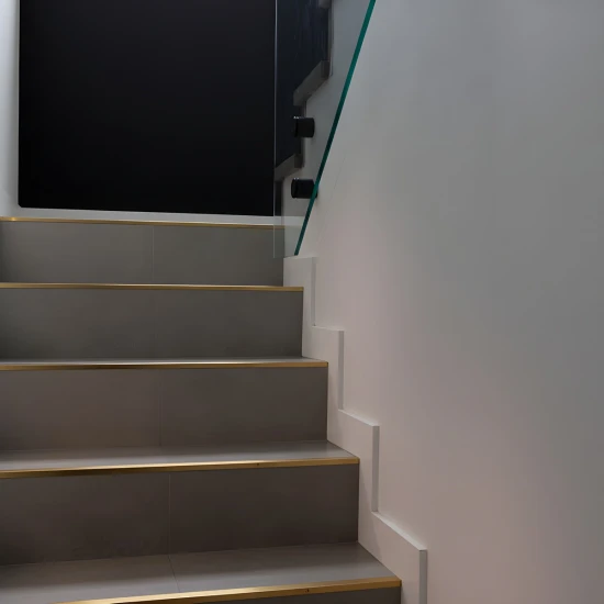 Profil terminație gresie faianță pătrat inox auriu periat 12 x 12 lungime 2700 mm