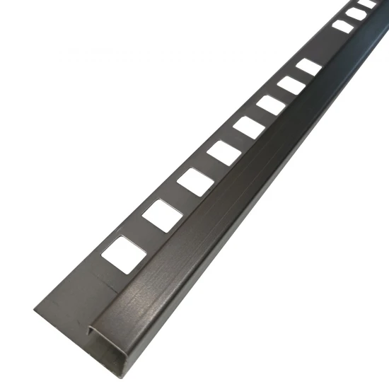 Terminație pătrată gresie faianță 12 x 12 x 2700 mm din inox auriu antic