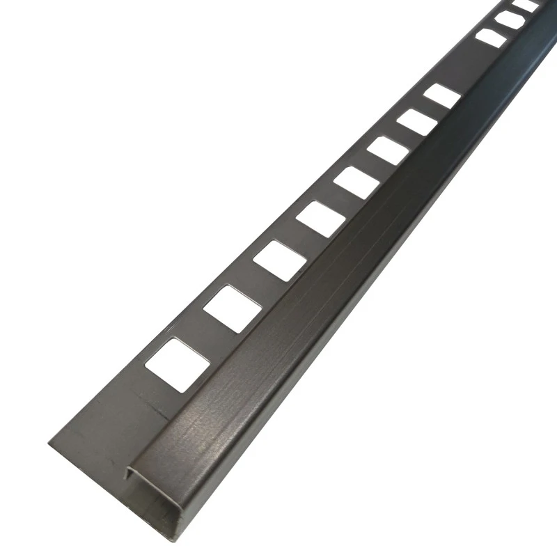 Terminație pătrată gresie faianță 12 x 12 x 2700 mm din inox auriu antic