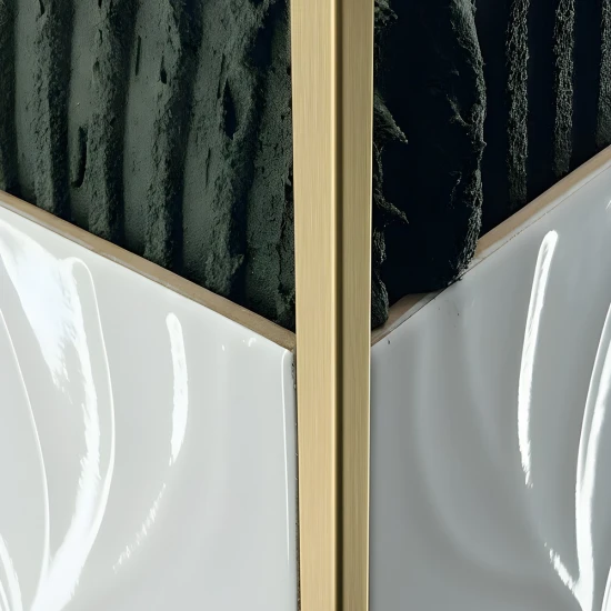 Terminație pătrată gresie faianță 12 x 12 x 2700 mm din inox auriu antic