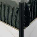 Profil terminatie patrat gresie faianta inox negru periat 12 x 12 x 2700 mm