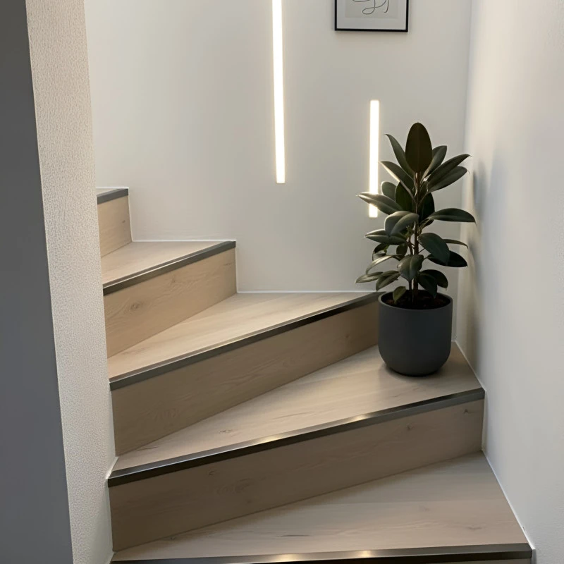 Profil terminatie patrat gresie faianta inox negru periat 12 x 12 x 2700 mm