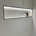 Profil terminatie patrat gresie faianta inox negru periat 12 x 12 x 2700 mm
