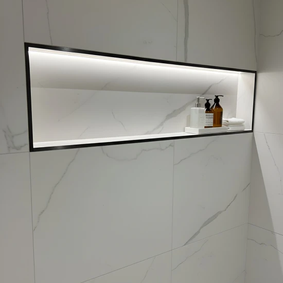 Profil terminatie patrat gresie faianta inox negru periat 12 x 12 x 2700 mm