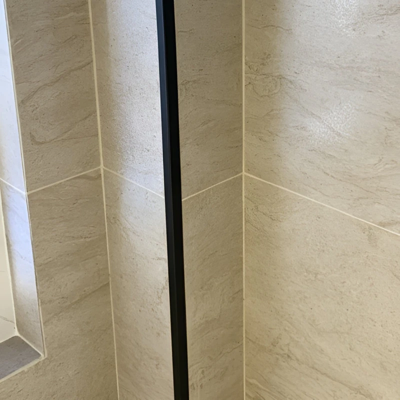 Profil terminatie patrat gresie faianta inox negru periat 12 x 12 x 2700 mm