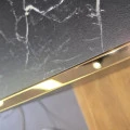 Terminație pătrată gresie faianță 12 x 12 x 2700 mm din inox auriu lucios