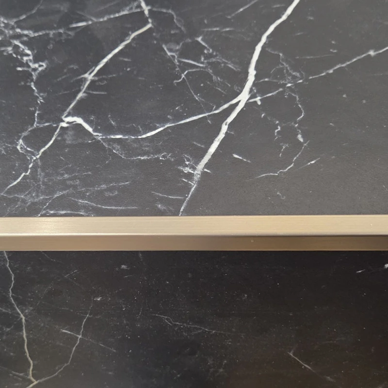 Terminație pătrată gresie faianță 12 x 12 x 2700 mm din inox auriu antic