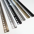 Terminație pătrată gresie faianță inox negru lucios 12 x 12 x 2700 mm