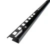 Terminație pătrată gresie faianță inox negru lucios 12 x 12 x 2700 mm