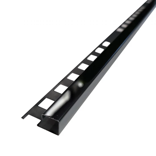 Terminație pătrată gresie faianță inox negru lucios 12 x 12 x 2700 mm