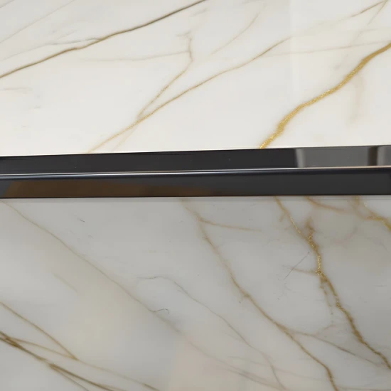 Terminație pătrată gresie faianță inox negru lucios 12 x 12 x 2700 mm