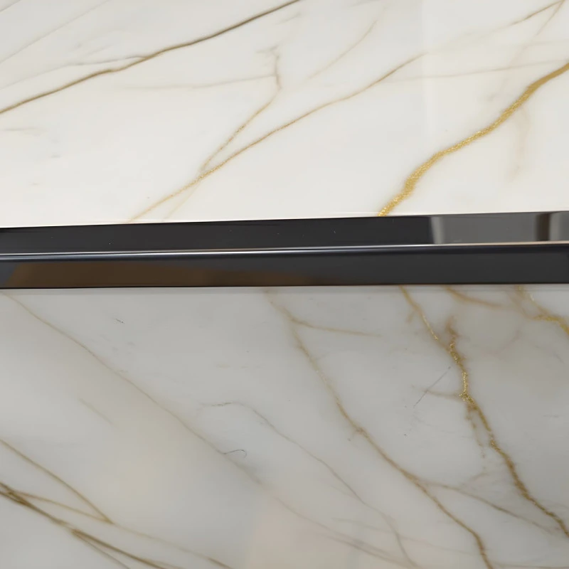 Terminație pătrată gresie faianță inox negru lucios 12 x 12 x 2700 mm