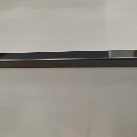 Terminație pătrată gresie faianță inox negru lucios 12 x 12 x 2700 mm