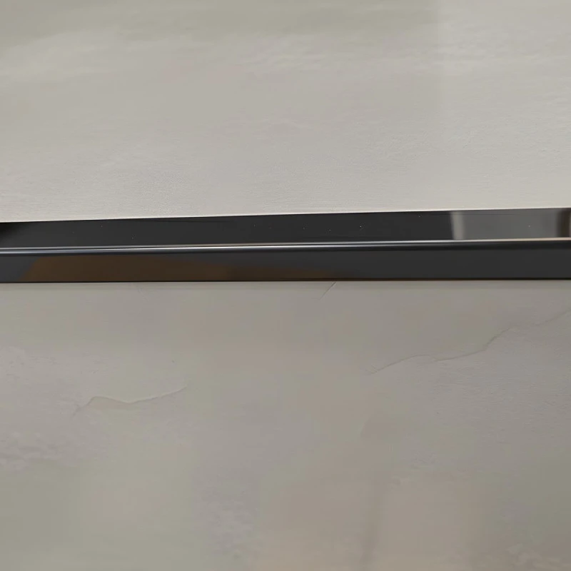 Terminație pătrată gresie faianță inox negru lucios 12 x 12 x 2700 mm