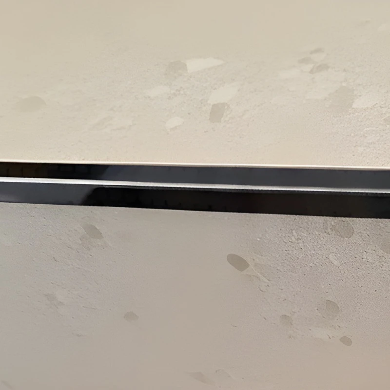 Terminație pătrată gresie faianță inox negru lucios 12 x 12 x 2700 mm