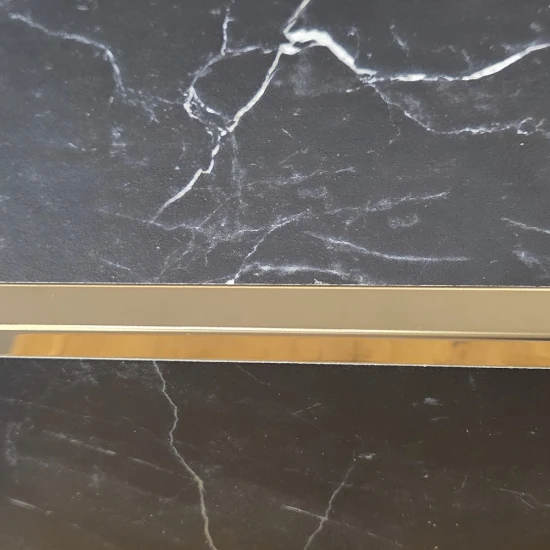 Terminație pătrată gresie faianță 12 x 12 x 2700 mm din inox auriu lucios